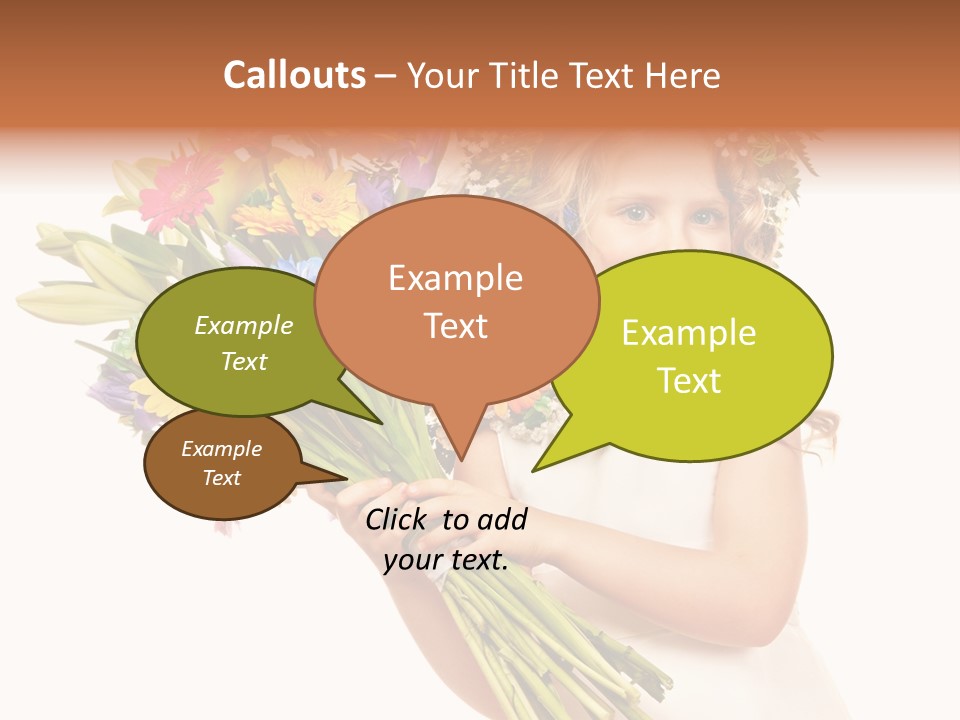 On White Gift Box Face PowerPoint Template