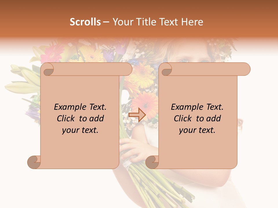 On White Gift Box Face PowerPoint Template