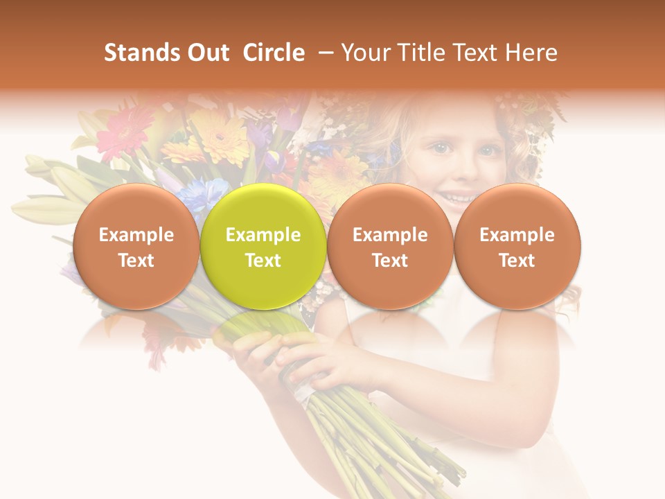 On White Gift Box Face PowerPoint Template