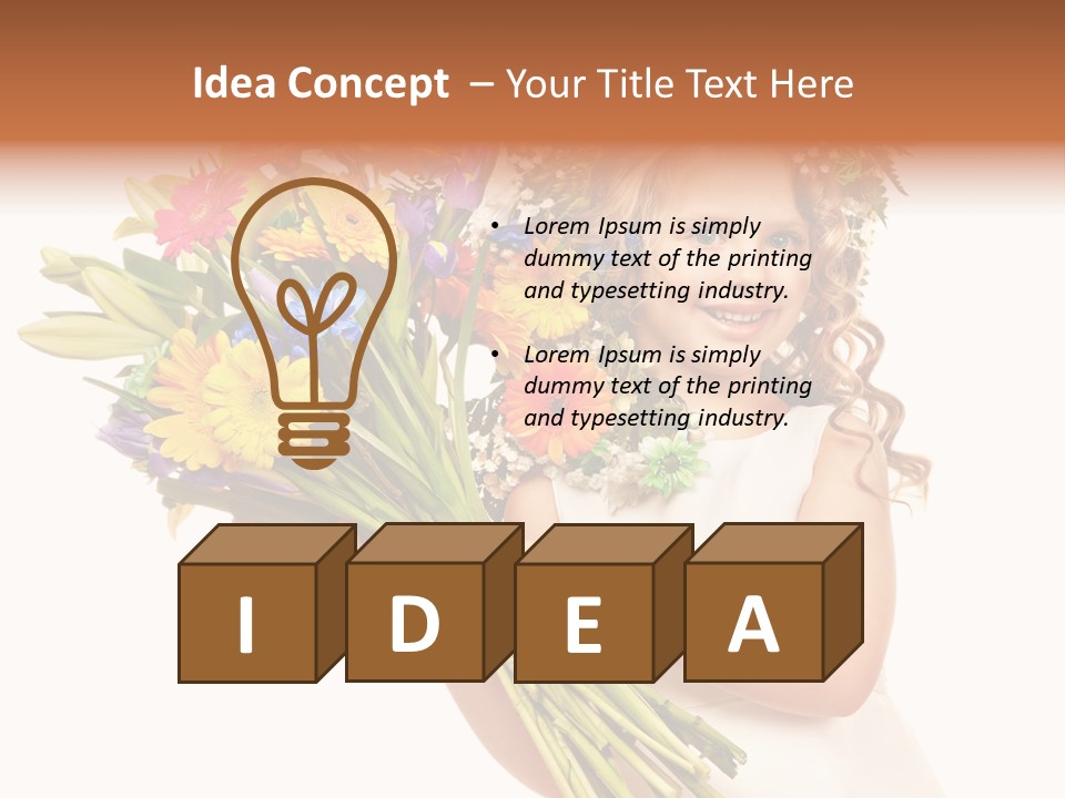 On White Gift Box Face PowerPoint Template