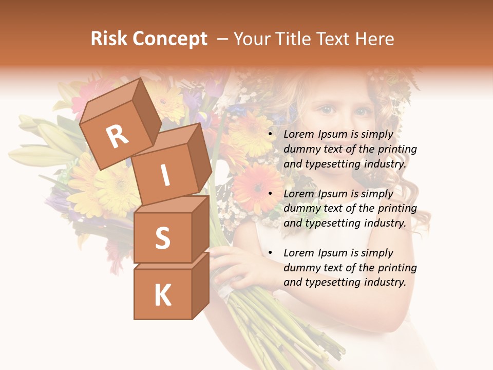 On White Gift Box Face PowerPoint Template