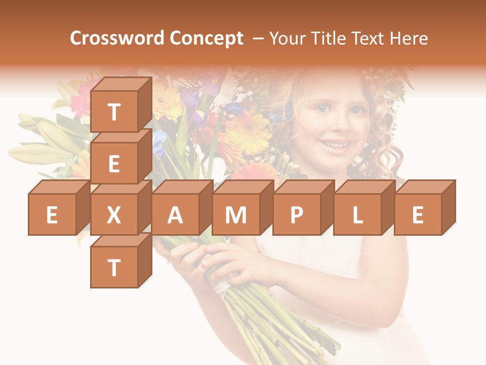 On White Gift Box Face PowerPoint Template