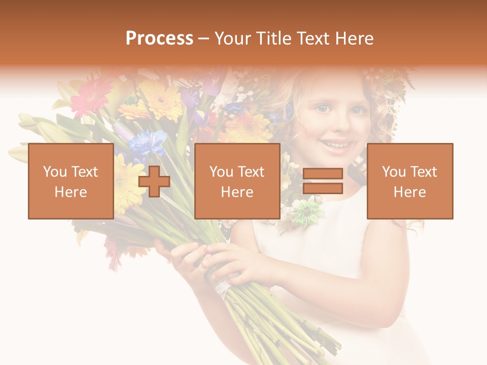 On White Gift Box Face PowerPoint Template