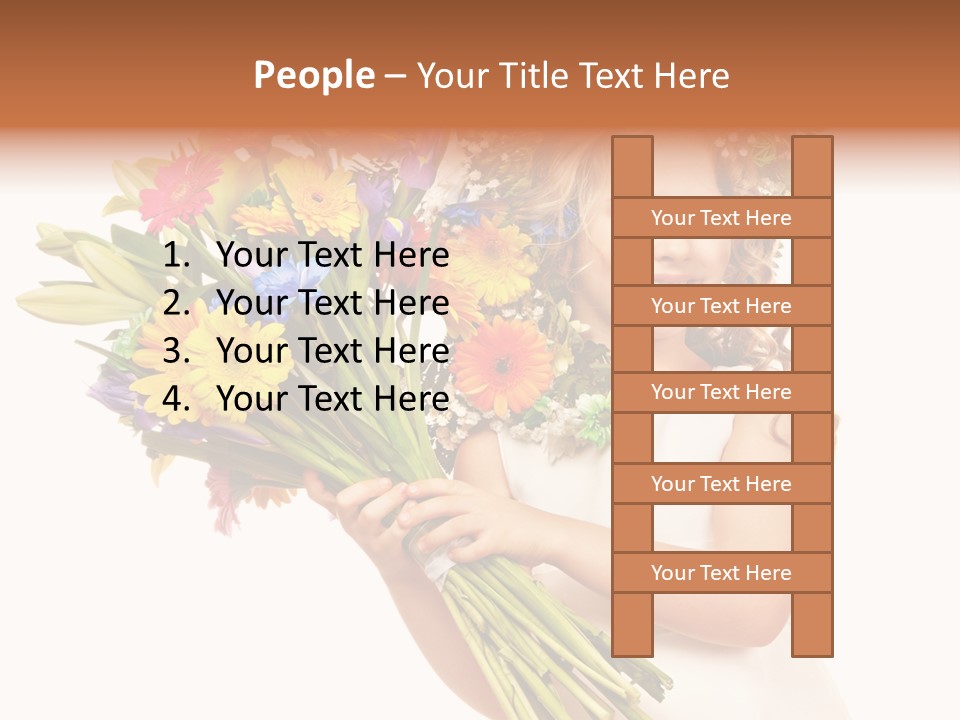 On White Gift Box Face PowerPoint Template