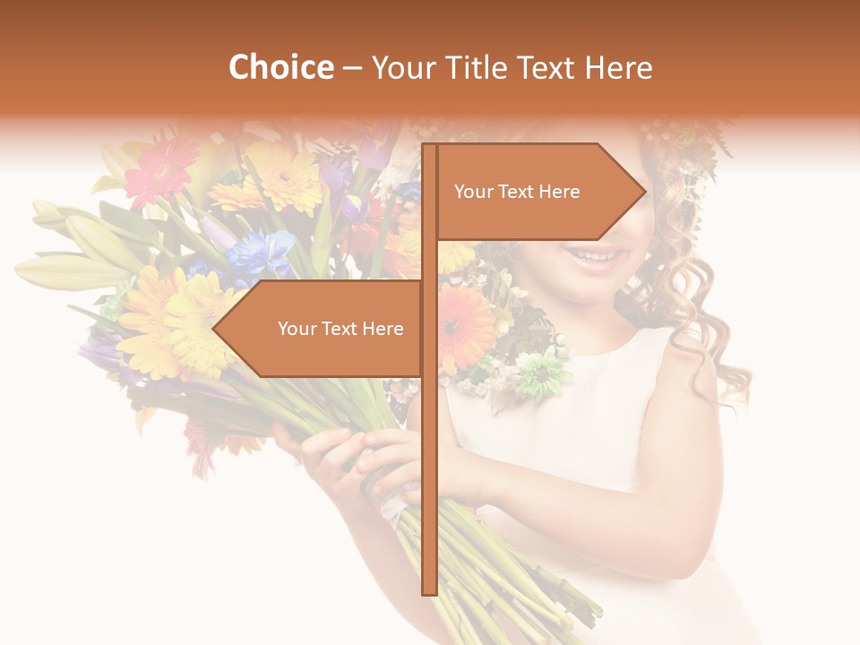 On White Gift Box Face PowerPoint Template