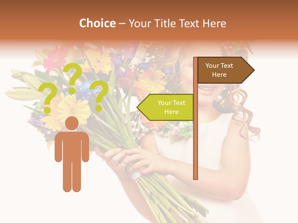 On White Gift Box Face PowerPoint Template