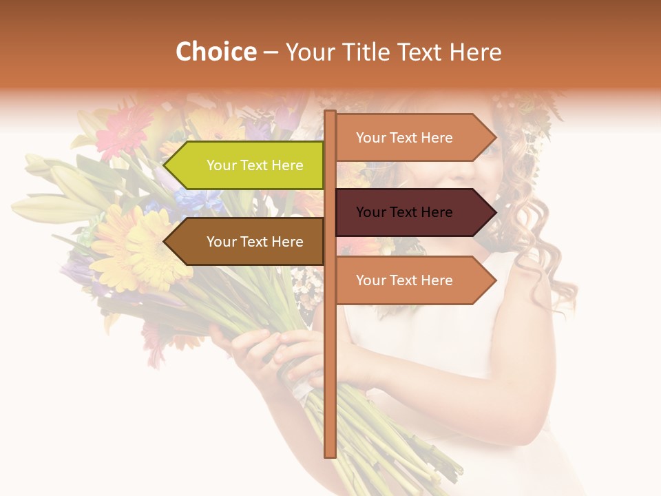 On White Gift Box Face PowerPoint Template