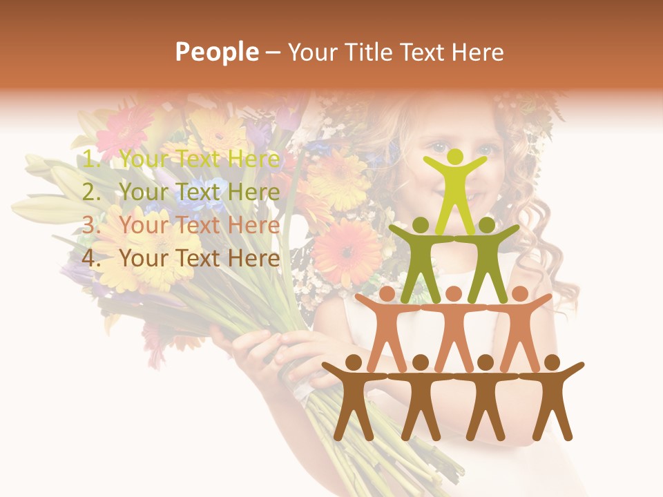 On White Gift Box Face PowerPoint Template