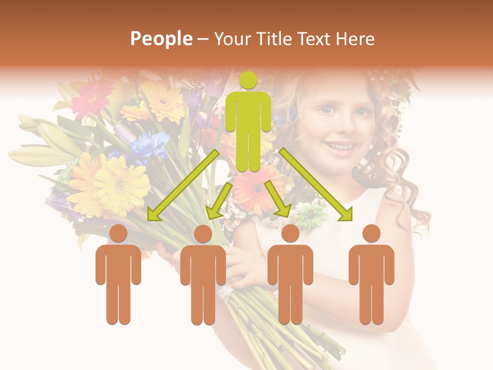 On White Gift Box Face PowerPoint Template