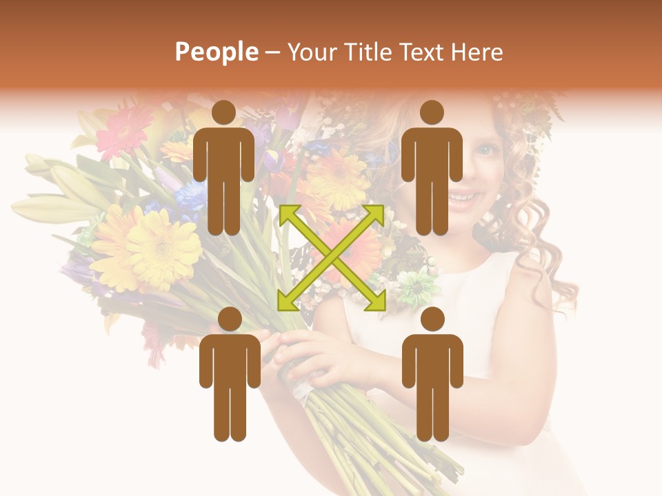 On White Gift Box Face PowerPoint Template