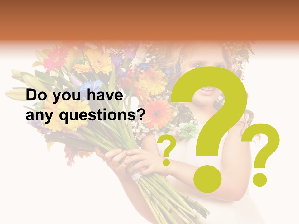 On White Gift Box Face PowerPoint Template