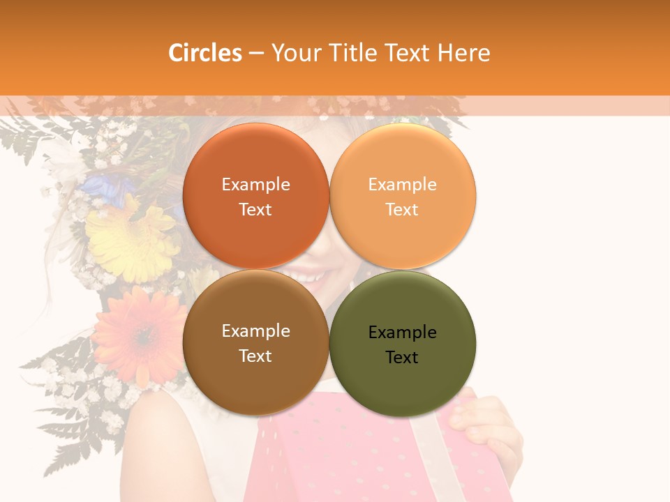 Summer Gerbera Girl PowerPoint Template