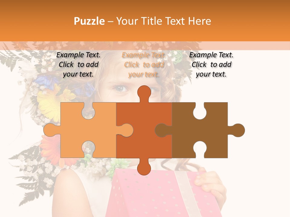 Summer Gerbera Girl PowerPoint Template