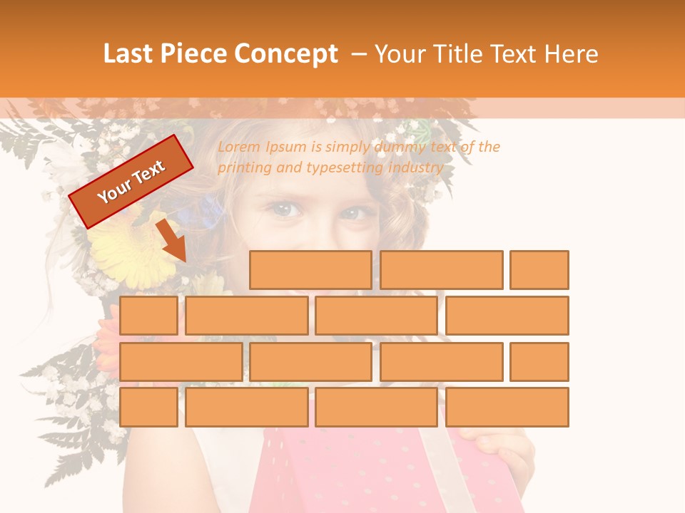 Summer Gerbera Girl PowerPoint Template