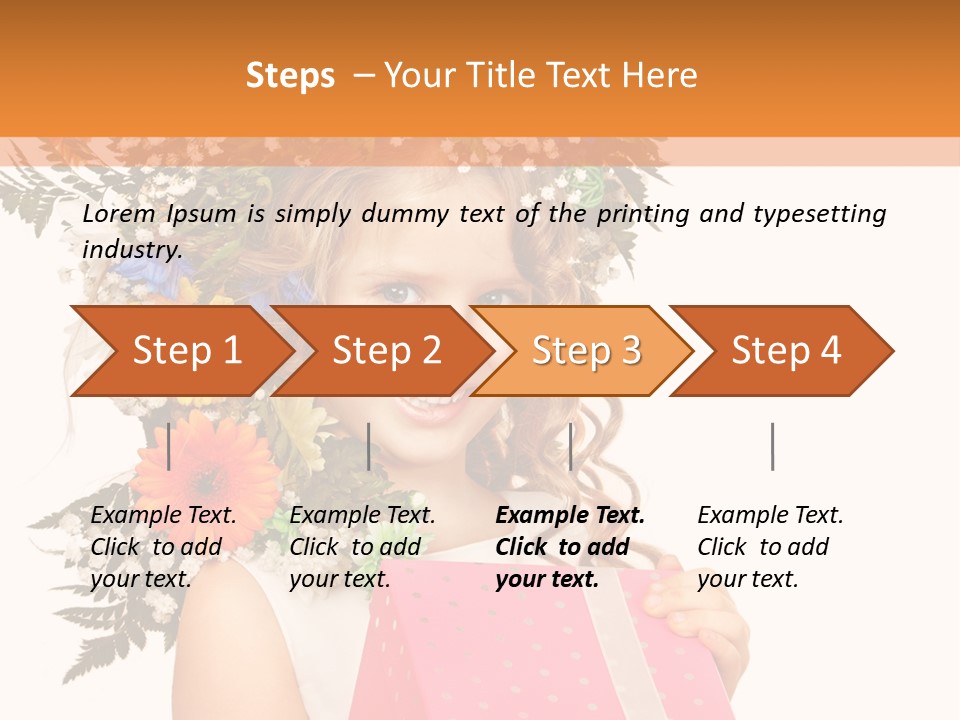 Summer Gerbera Girl PowerPoint Template