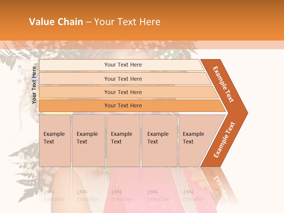 Summer Gerbera Girl PowerPoint Template