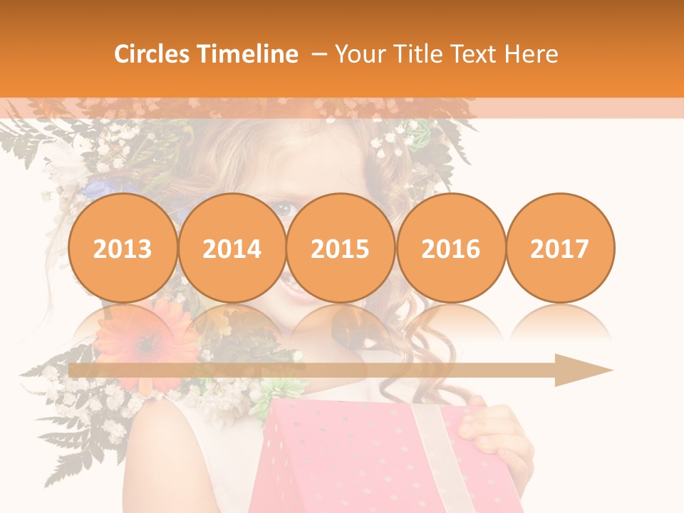 Summer Gerbera Girl PowerPoint Template