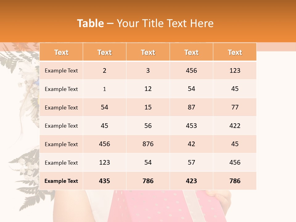 Summer Gerbera Girl PowerPoint Template