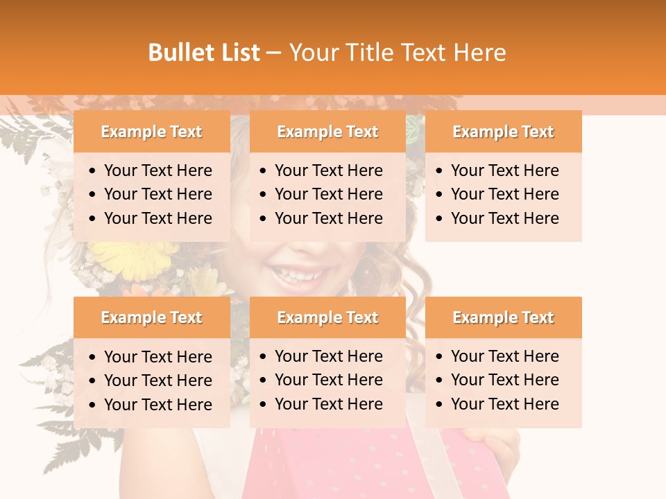 Summer Gerbera Girl PowerPoint Template