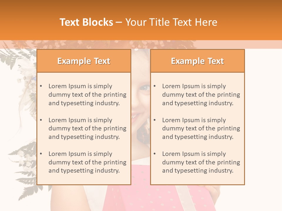 Summer Gerbera Girl PowerPoint Template