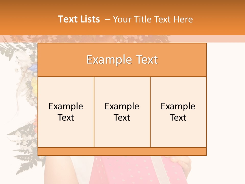 Summer Gerbera Girl PowerPoint Template