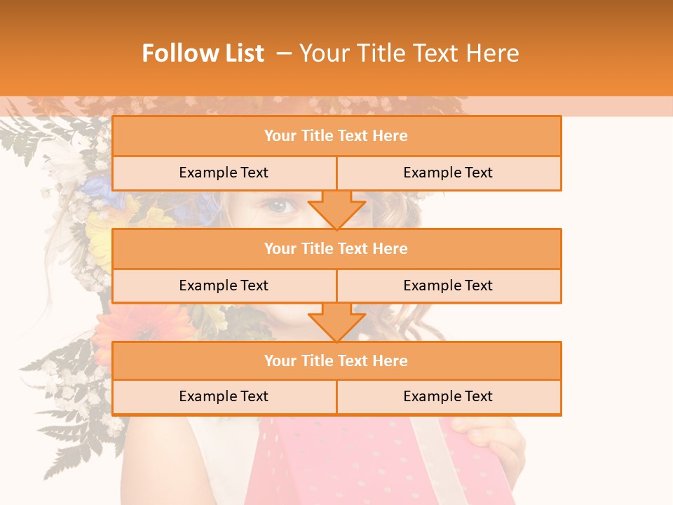 Summer Gerbera Girl PowerPoint Template