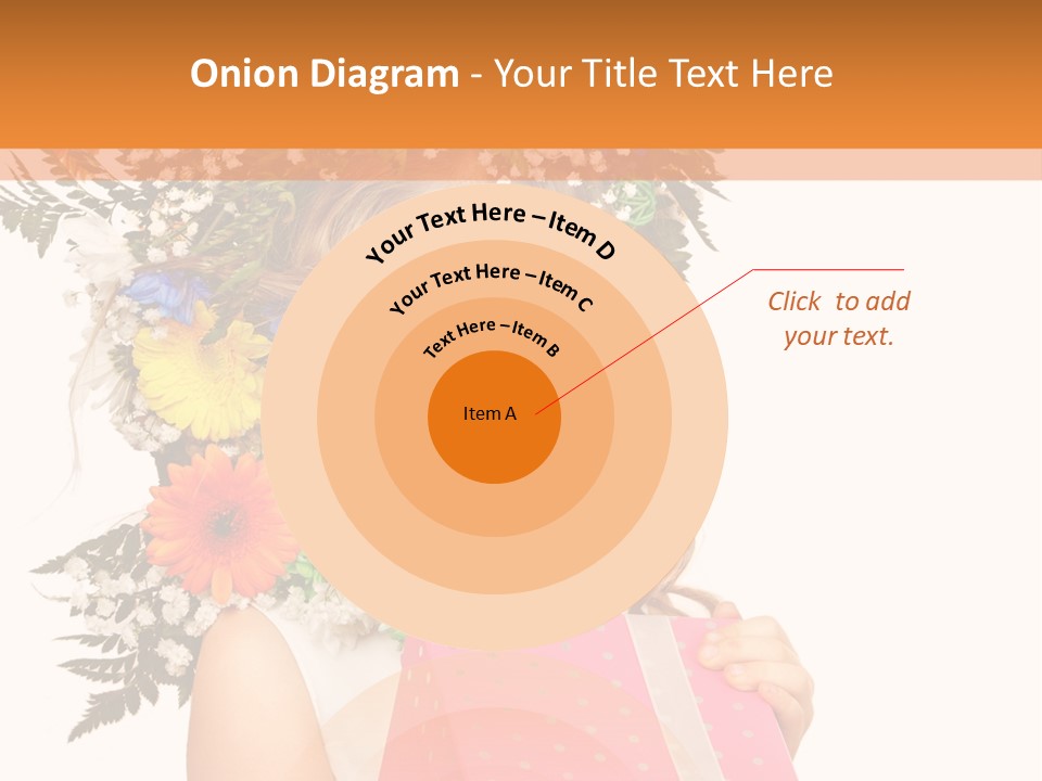 Summer Gerbera Girl PowerPoint Template