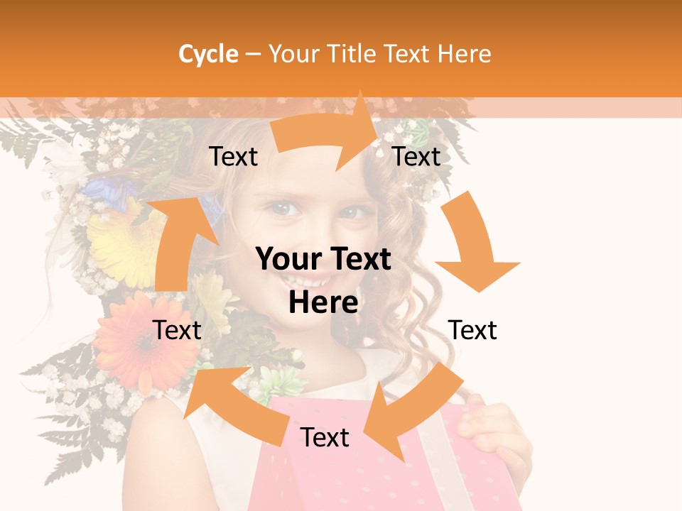 Summer Gerbera Girl PowerPoint Template