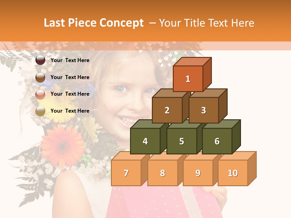 Summer Gerbera Girl PowerPoint Template