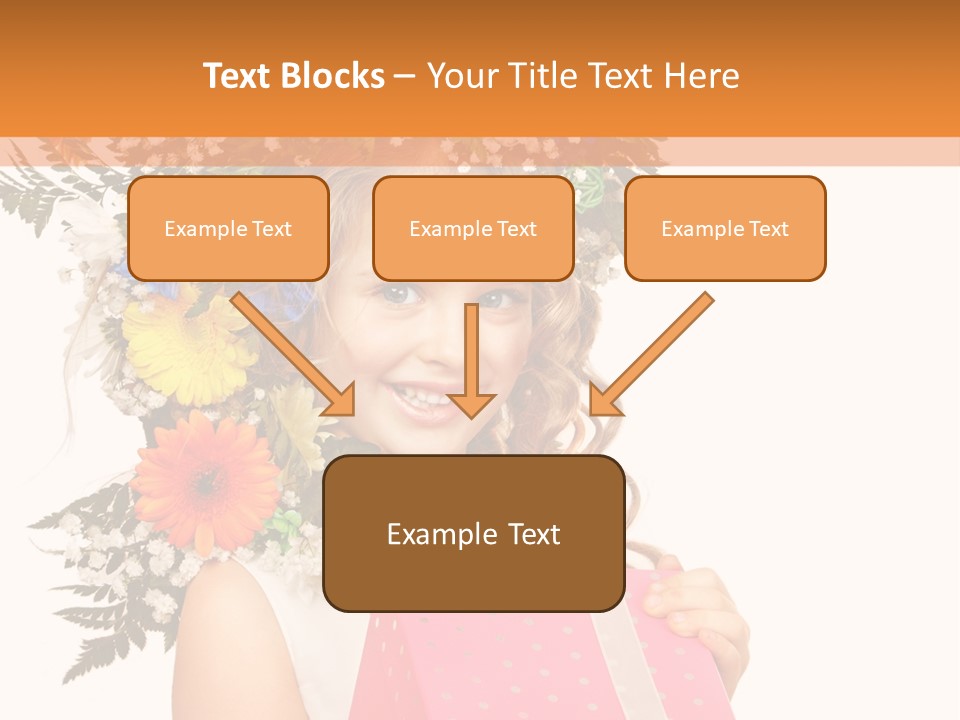 Summer Gerbera Girl PowerPoint Template