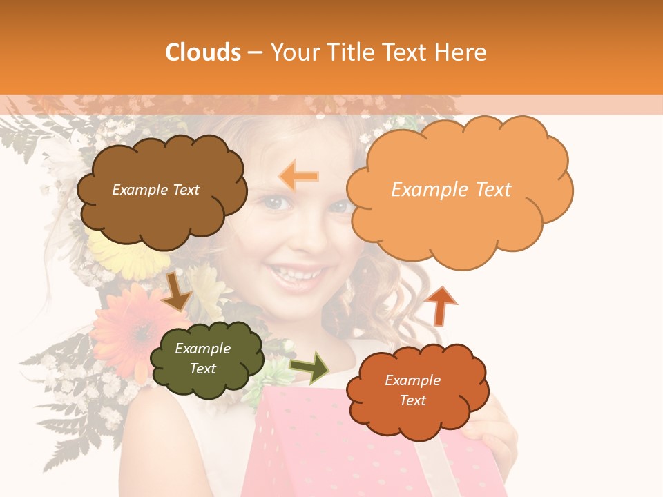 Summer Gerbera Girl PowerPoint Template