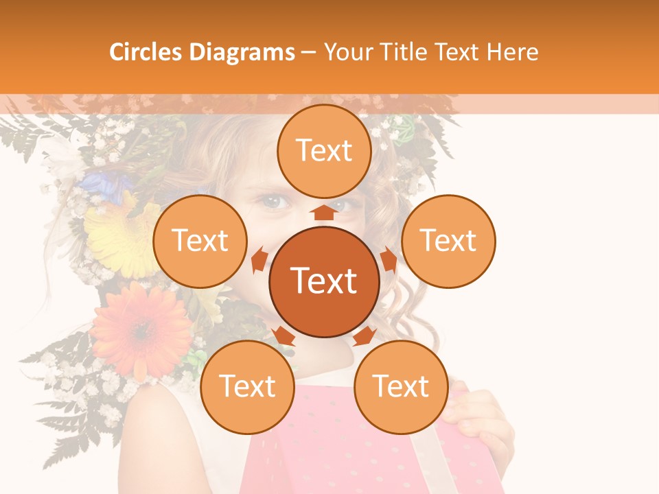 Summer Gerbera Girl PowerPoint Template
