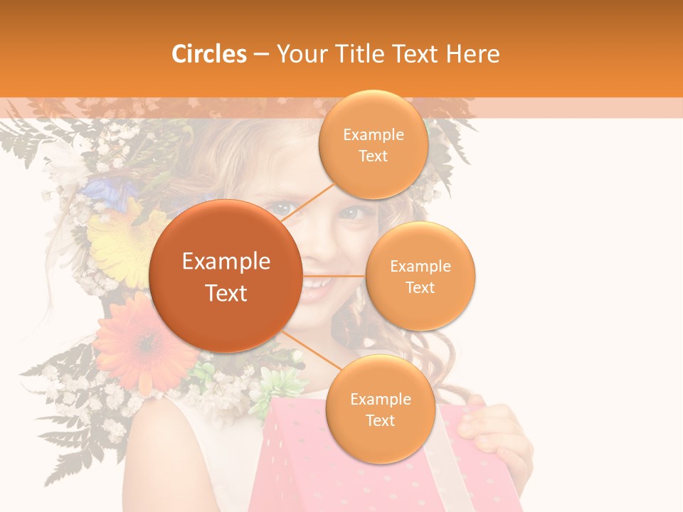 Summer Gerbera Girl PowerPoint Template