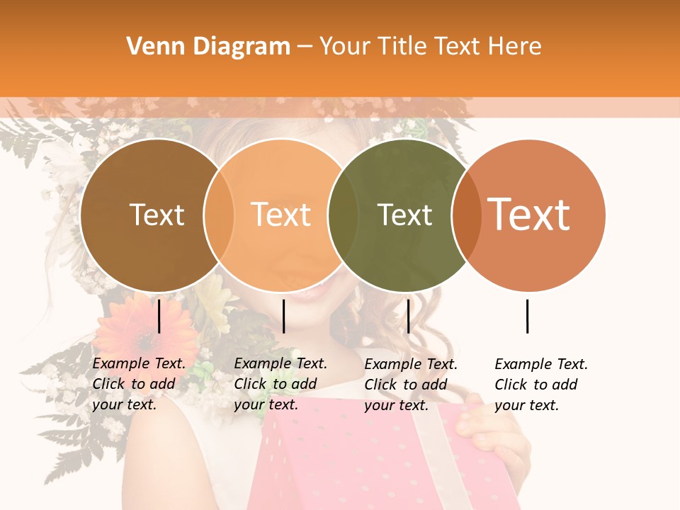 Summer Gerbera Girl PowerPoint Template