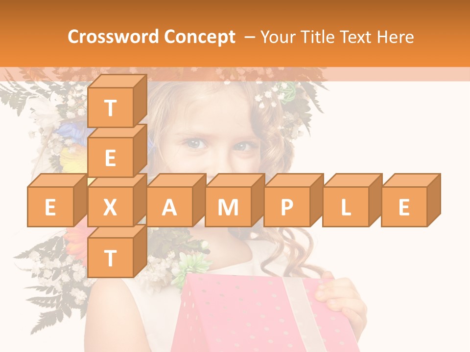 Summer Gerbera Girl PowerPoint Template