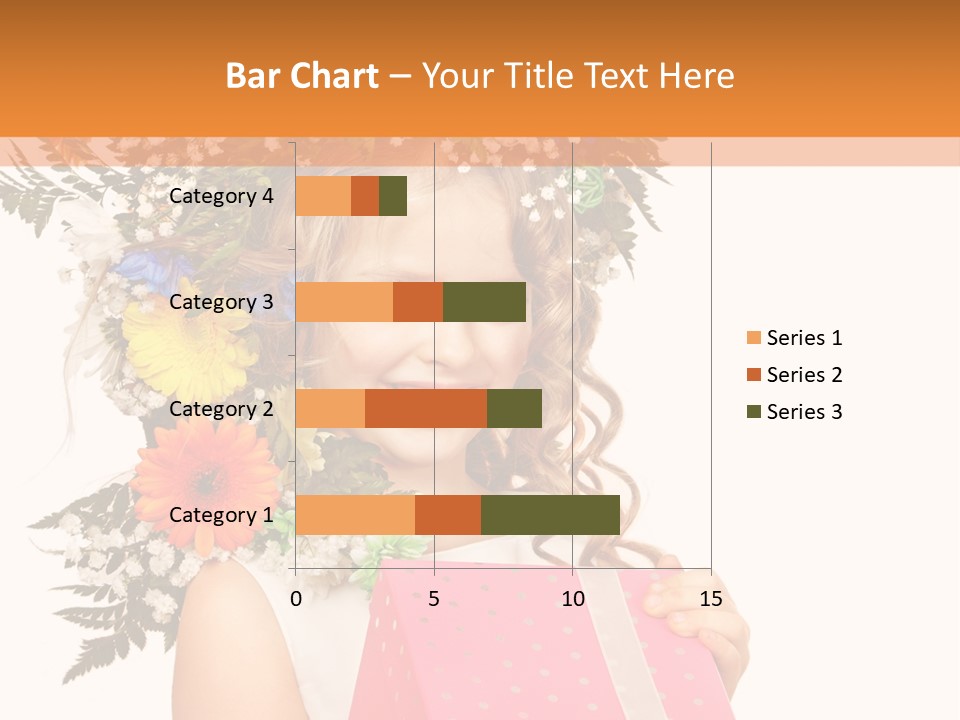 Summer Gerbera Girl PowerPoint Template