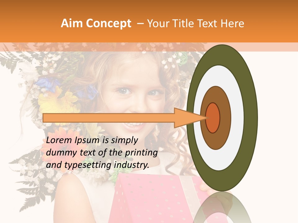 Summer Gerbera Girl PowerPoint Template