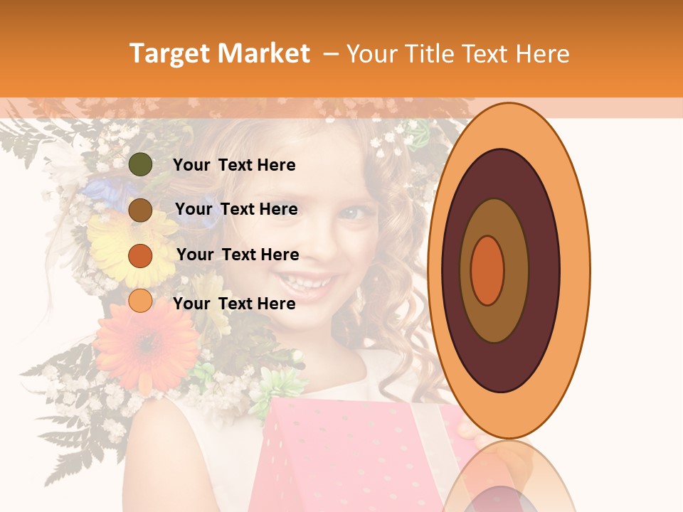 Summer Gerbera Girl PowerPoint Template
