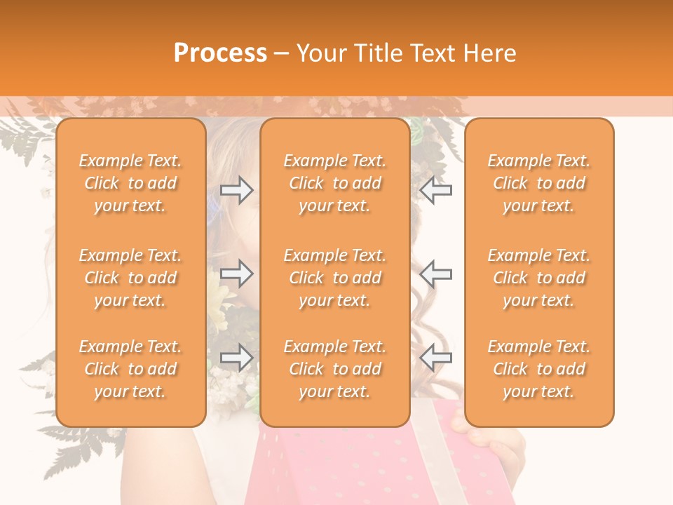 Summer Gerbera Girl PowerPoint Template