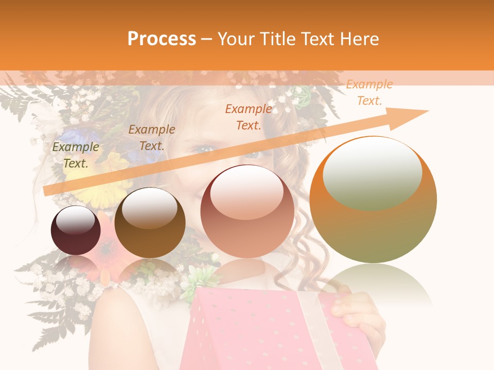 Summer Gerbera Girl PowerPoint Template