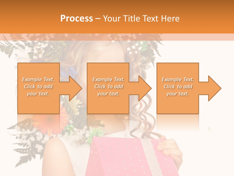 Summer Gerbera Girl PowerPoint Template