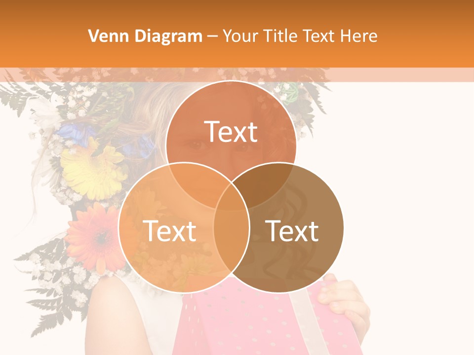 Summer Gerbera Girl PowerPoint Template