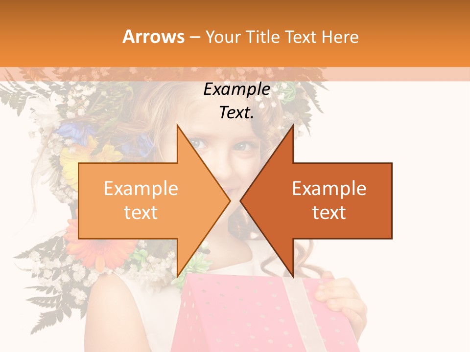 Summer Gerbera Girl PowerPoint Template