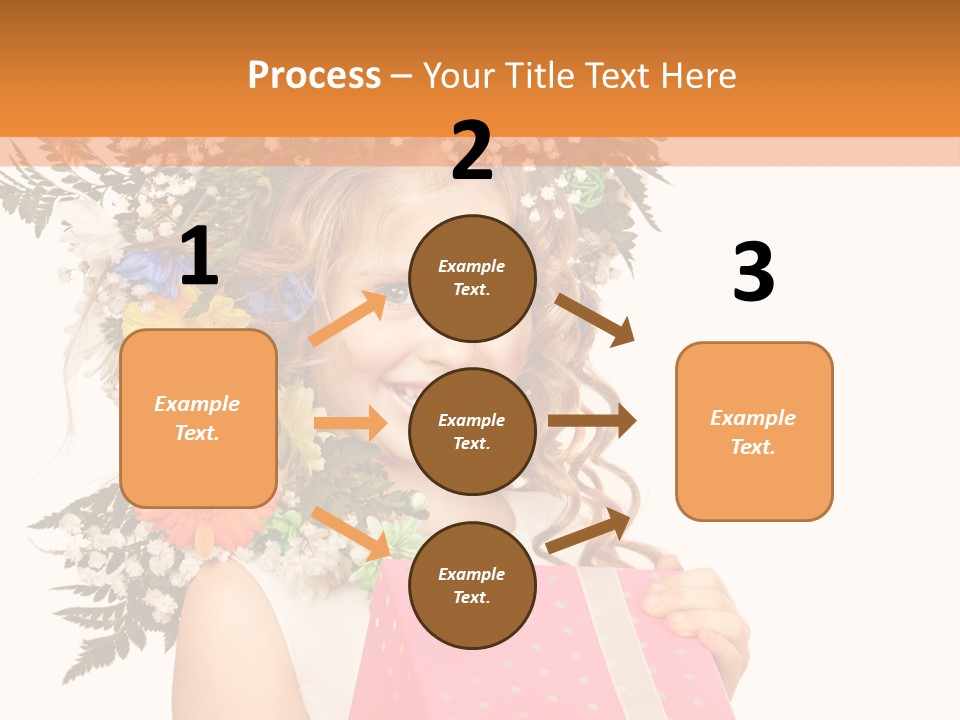 Summer Gerbera Girl PowerPoint Template