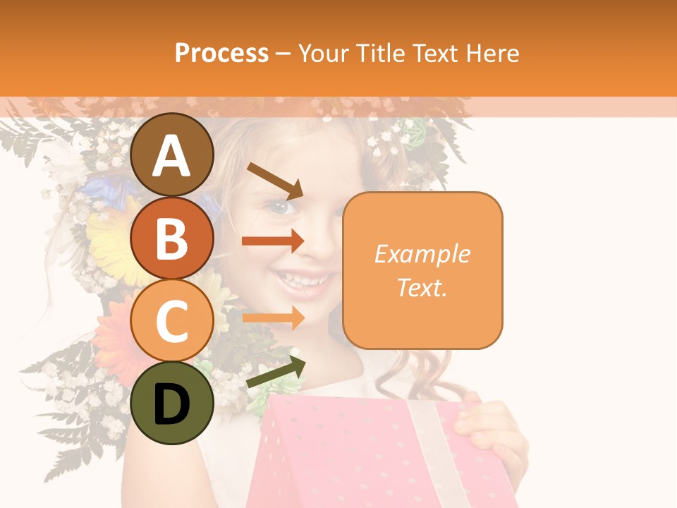 Summer Gerbera Girl PowerPoint Template