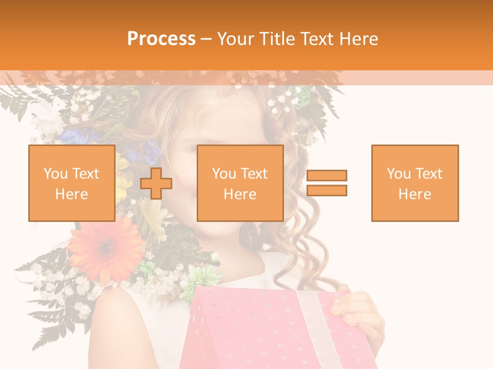 Summer Gerbera Girl PowerPoint Template