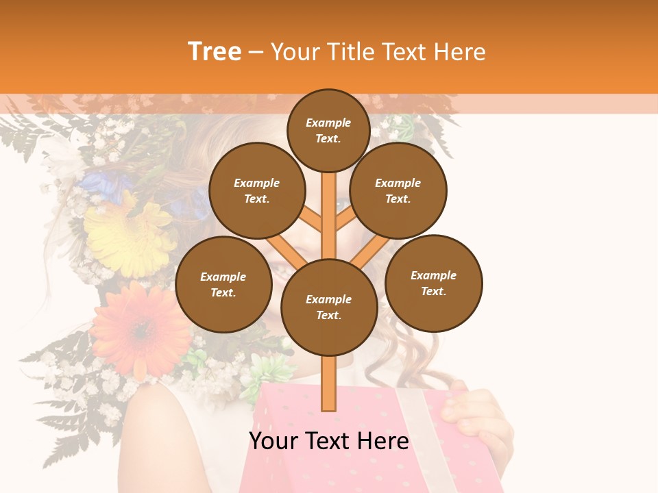 Summer Gerbera Girl PowerPoint Template