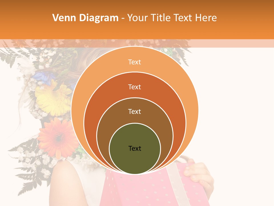 Summer Gerbera Girl PowerPoint Template