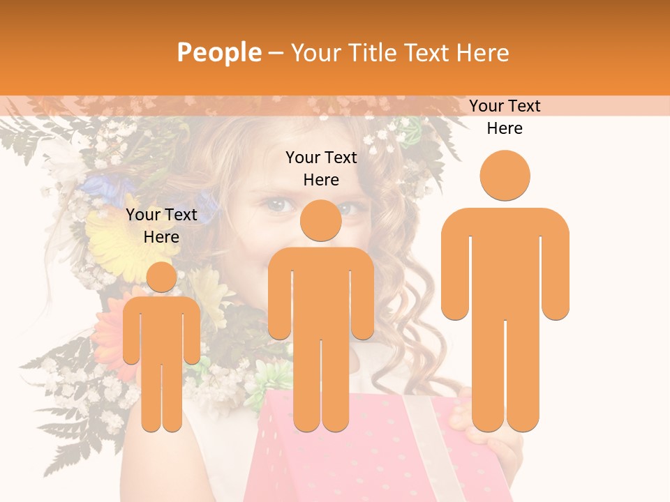 Summer Gerbera Girl PowerPoint Template