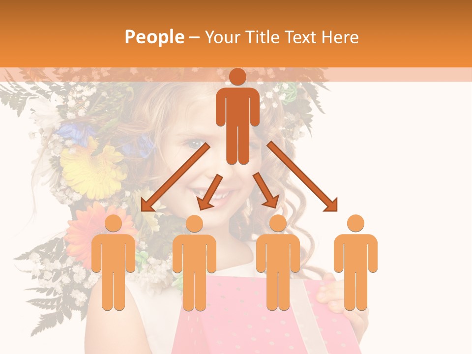 Summer Gerbera Girl PowerPoint Template